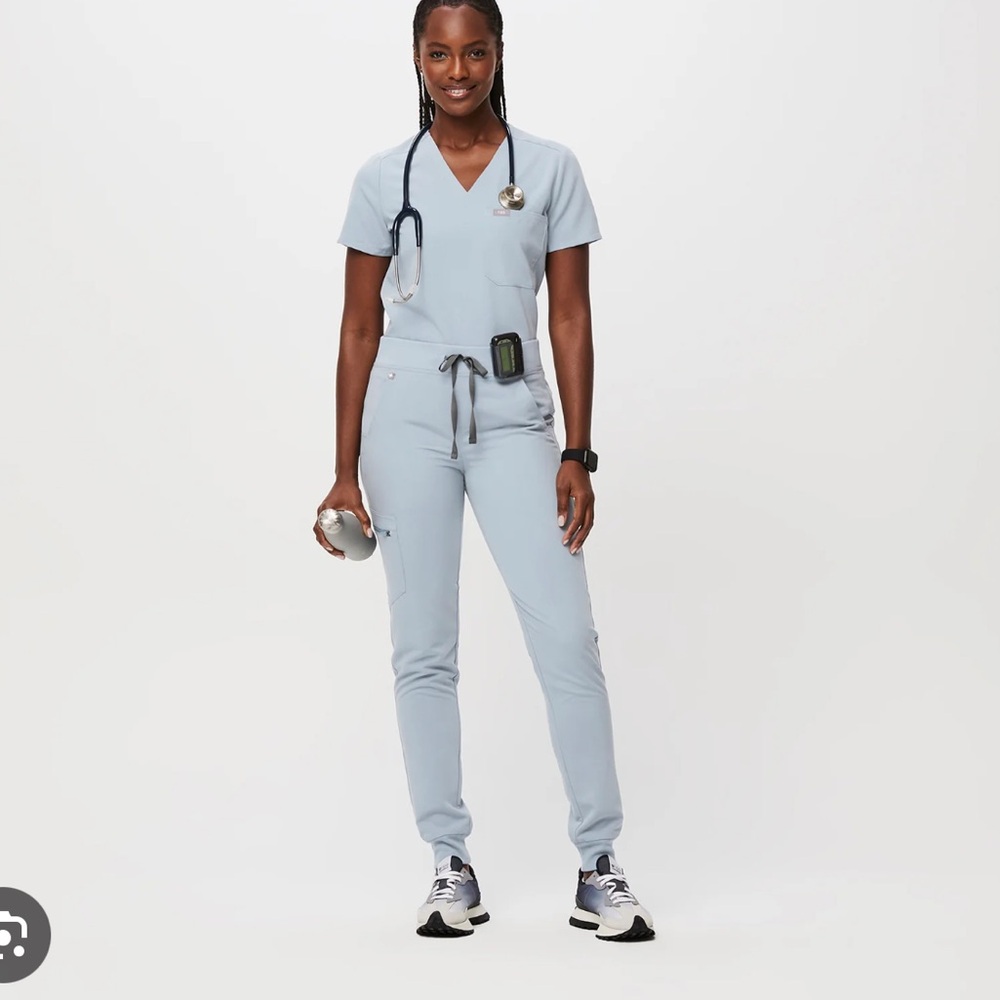 Figs Dusty Blue Scrub Set